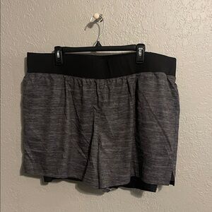 Tek Gear Black and Gray Women's Athletic Shorts